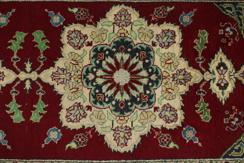 3x10 Red and Ivory Turkish Traditional Runner