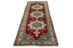 3x10 Red and Ivory Turkish Traditional Runner