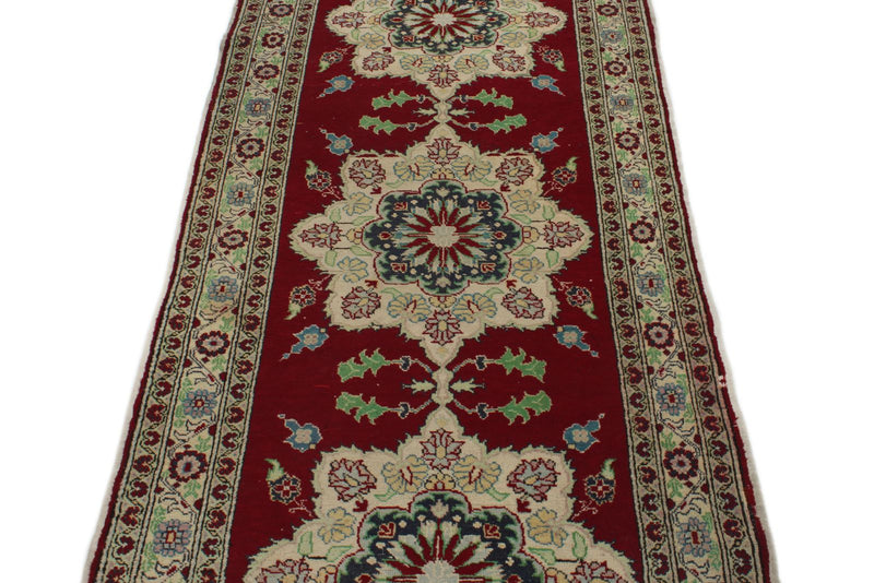 3x10 Red and Ivory Turkish Traditional Runner