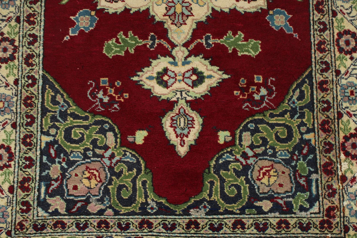 3x10 Red and Ivory Turkish Traditional Runner