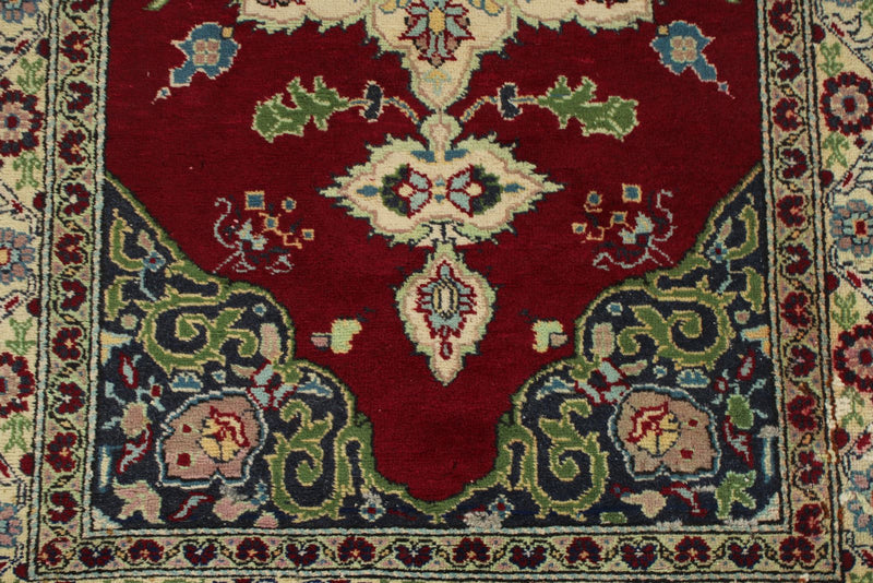 3x10 Red and Ivory Turkish Traditional Runner