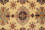 6x8 Ivory and Red Kazak Tribal Rug