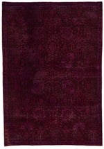 6x9 Purple and Purple Modern Contemporary Rug