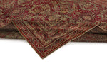 13x25 Red and Ivory Turkish Oushak Rug