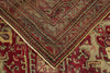 13x25 Red and Ivory Turkish Oushak Rug