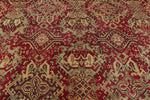 13x25 Red and Ivory Turkish Oushak Rug