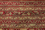 13x25 Red and Ivory Turkish Oushak Rug