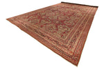 13x25 Red and Ivory Turkish Oushak Rug