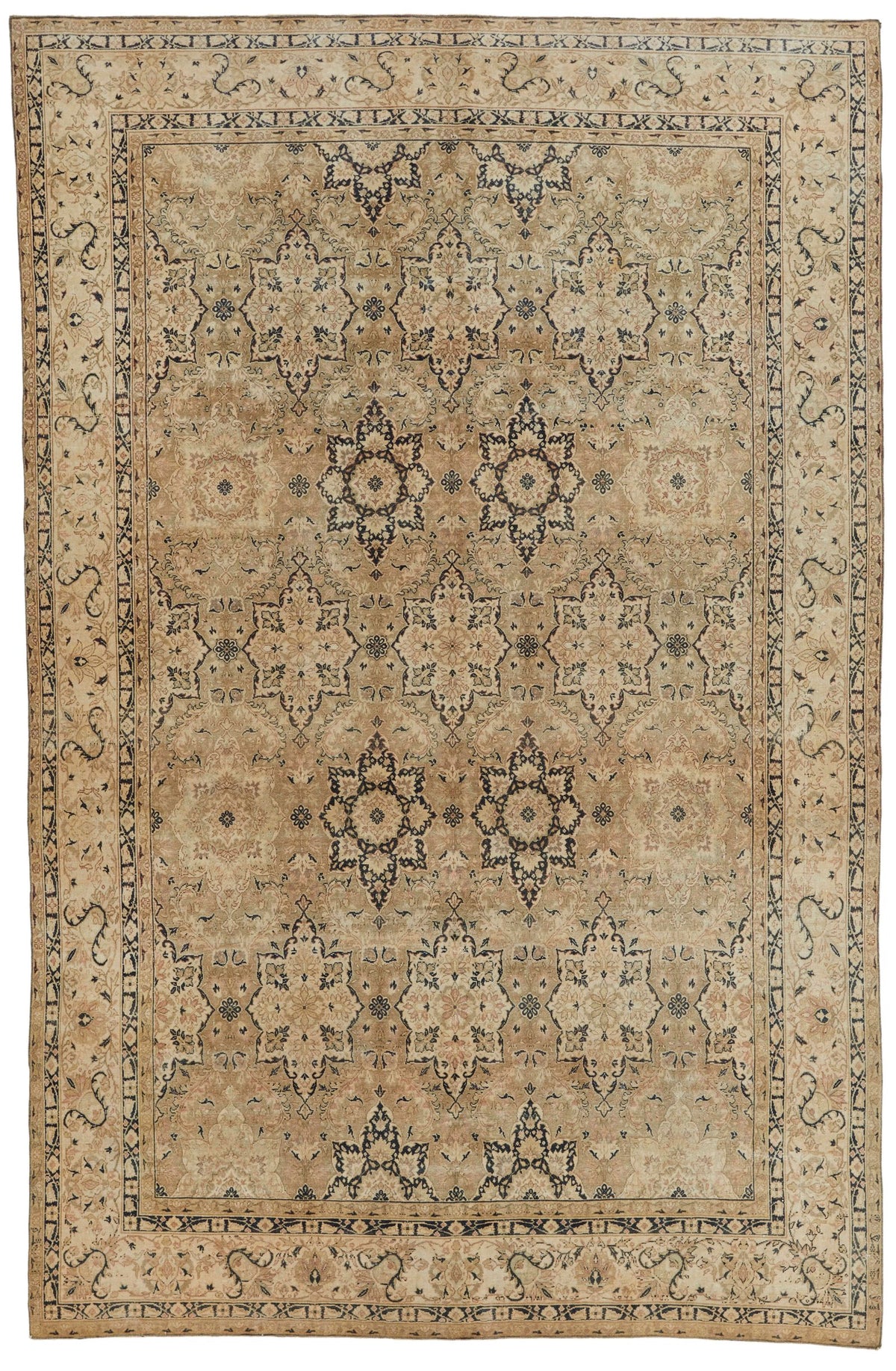 7x10 Burgundy and Ivory Turkish Anatolia Rug