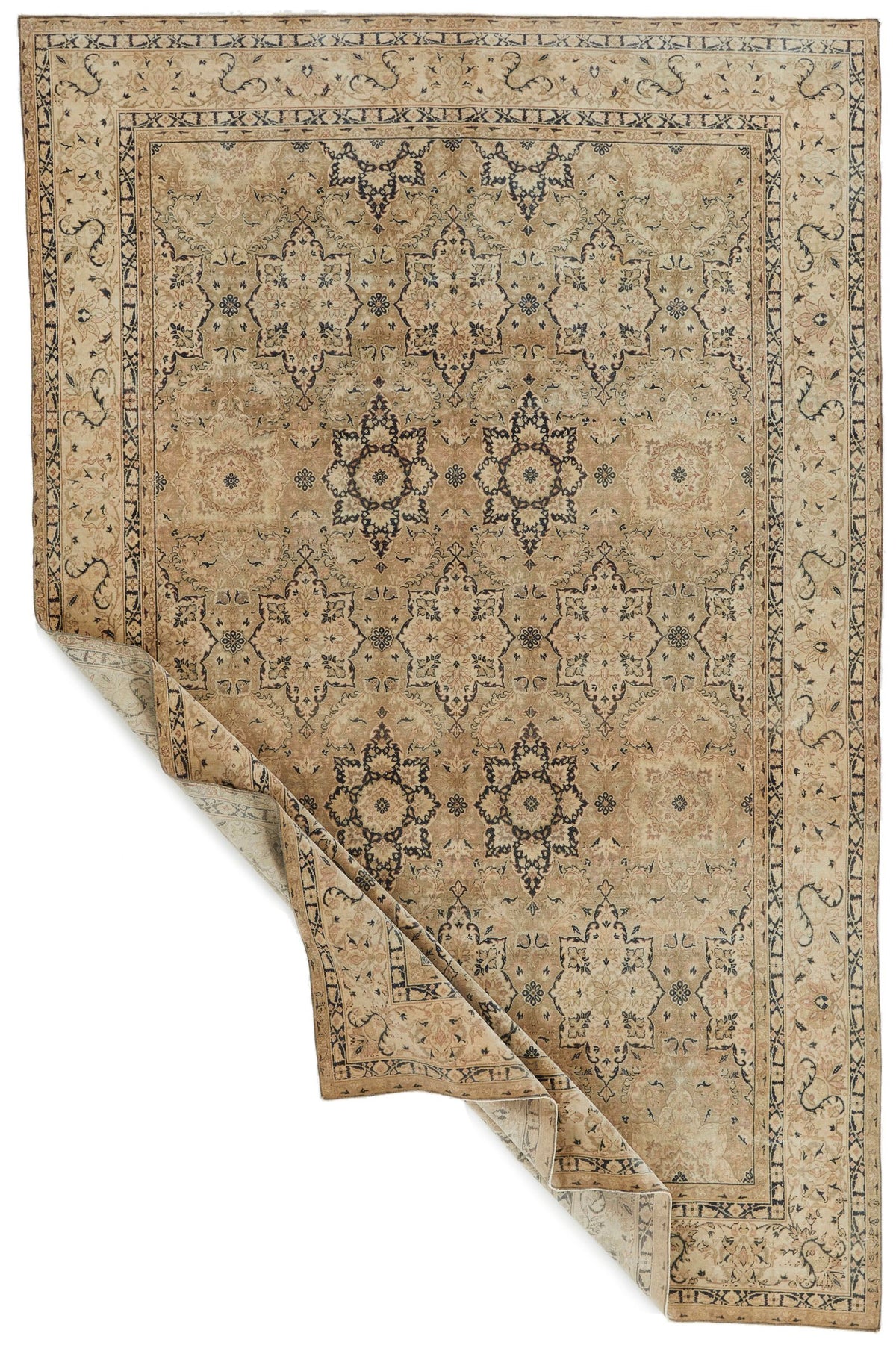 7x10 Burgundy and Ivory Turkish Anatolia Rug