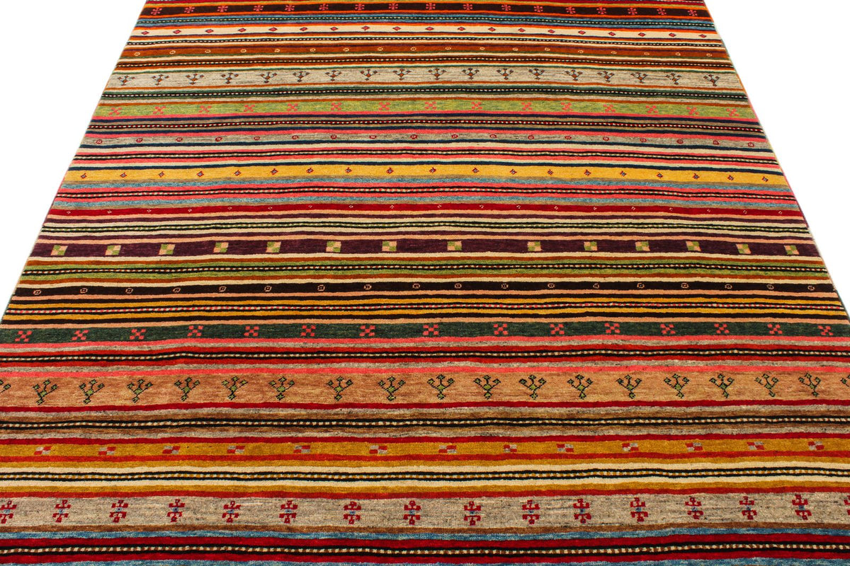 6x8 Multicolor Turkish Tribal Rug