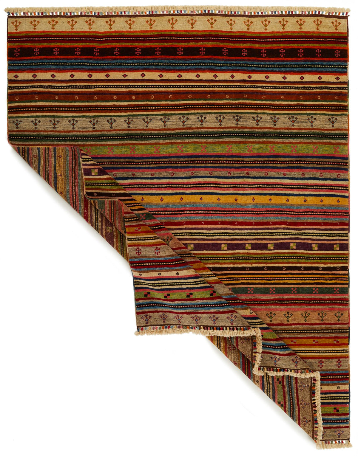 6x8 Multicolor Turkish Tribal Rug