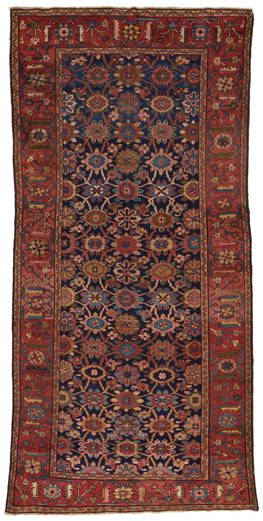 5x11 Navy and Red Persian Tribal Runner