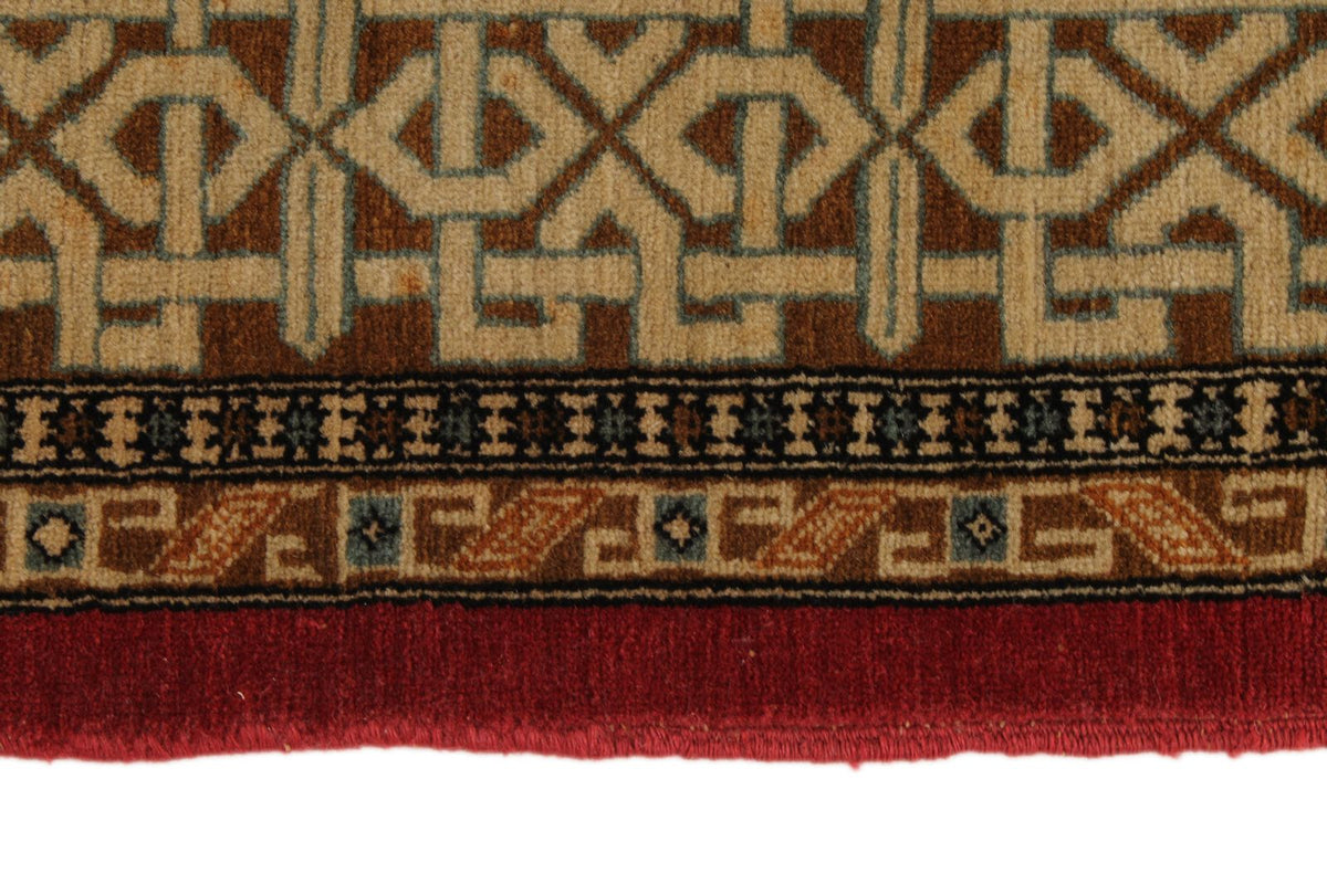 10x13 Red and Ivory Turkish Silk Rug