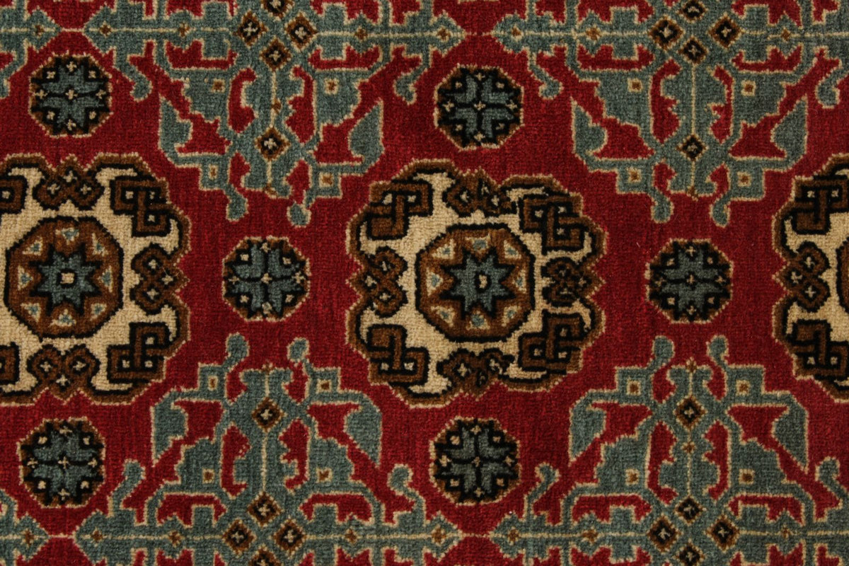 10x13 Red and Ivory Turkish Silk Rug