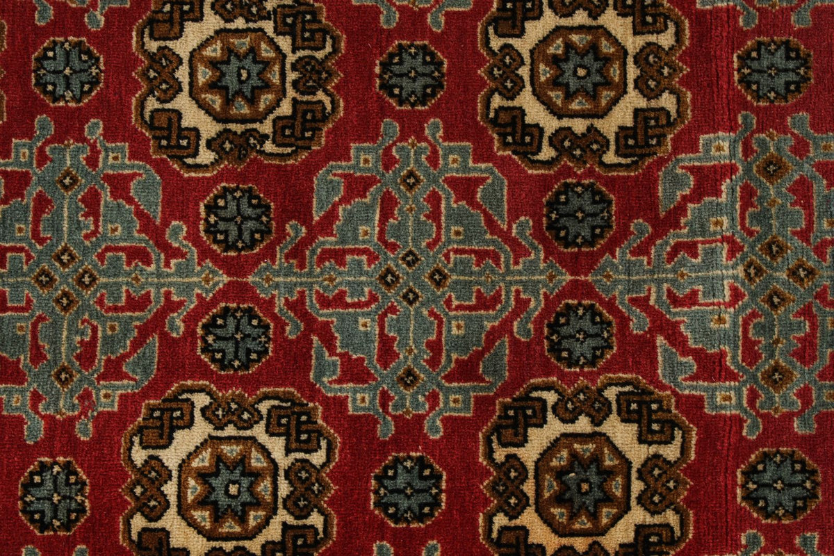 10x13 Red and Ivory Turkish Silk Rug