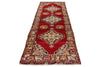 3x11 Red and Ivory Turkish Traditional Runner
