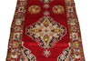 3x11 Red and Ivory Turkish Traditional Runner