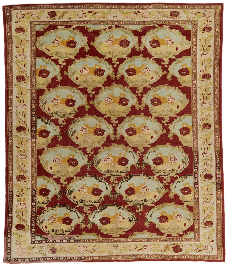 8x10 Rust and Ivory Anatolian Tribal Rug