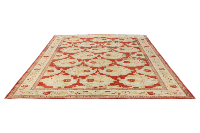 8x10 Rust and Ivory Anatolian Tribal Rug