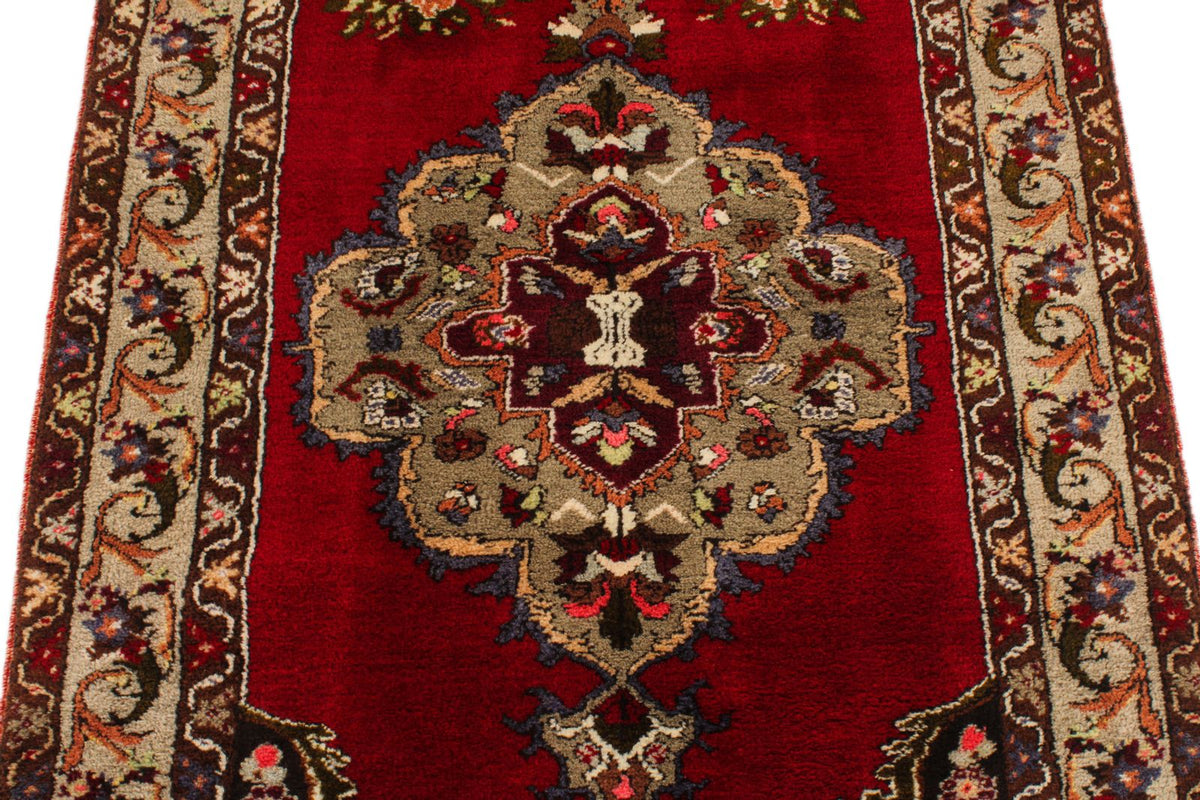 3x12 Red and Beige Turkish Traditional Runner