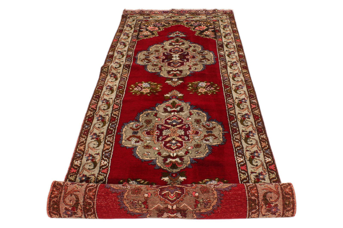 3x12 Red and Beige Turkish Traditional Runner