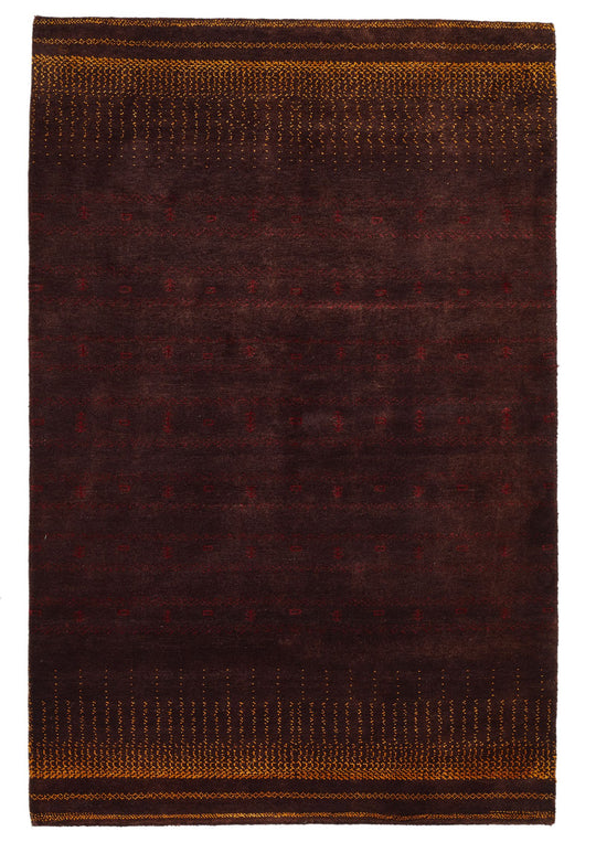 4x6 Brown Modern Contemporary Rug