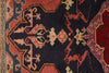4x4 Navy and Red Anatolian Tribal Rug
