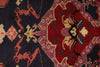 4x4 Navy and Red Anatolian Tribal Rug