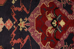 4x4 Navy and Red Anatolian Tribal Rug