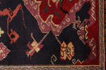 4x4 Navy and Red Anatolian Tribal Rug