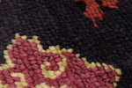 4x4 Navy and Red Anatolian Tribal Rug