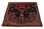 4x4 Navy and Red Anatolian Tribal Rug