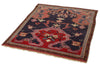 4x4 Navy and Red Anatolian Tribal Rug