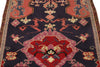 4x4 Navy and Red Anatolian Tribal Rug