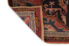 4x4 Navy and Red Anatolian Tribal Rug
