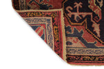 4x4 Navy and Red Anatolian Tribal Rug