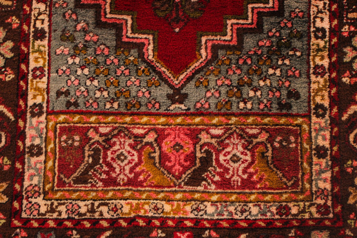 4x6 Red and Brown Turkish Tribal Rug