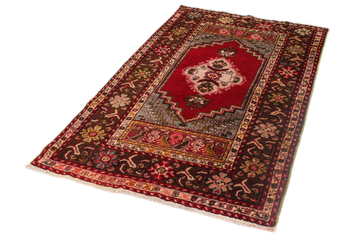 4x6 Red and Brown Turkish Tribal Rug