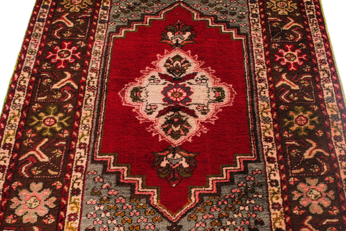 4x6 Red and Brown Turkish Tribal Rug