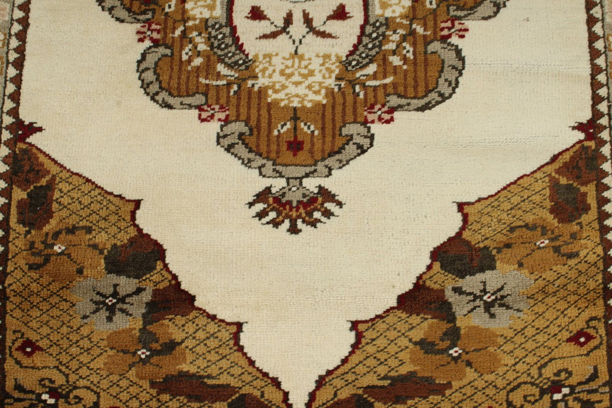 3x5 Brown and Beige Turkish Milas Rug