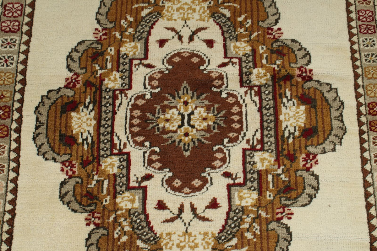 3x5 Brown and Beige Turkish Milas Rug