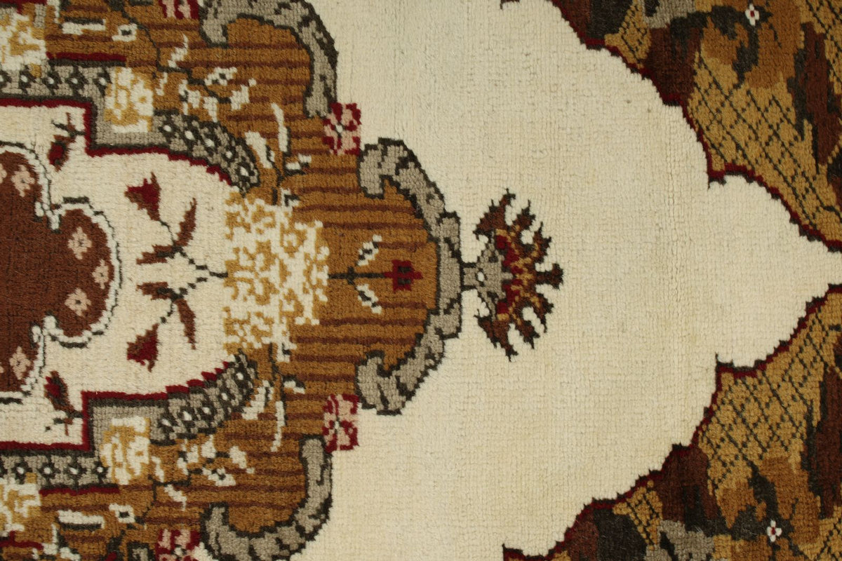 3x5 Brown and Beige Turkish Milas Rug