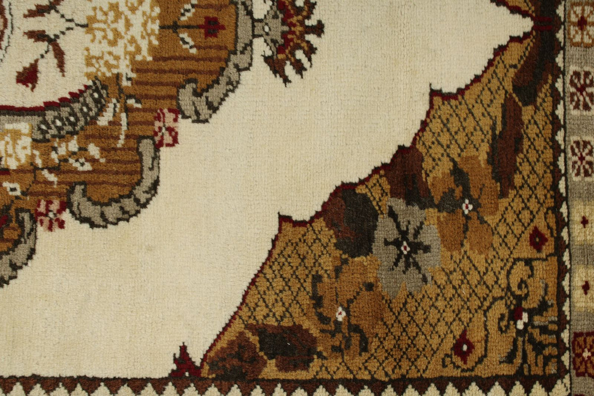 3x5 Brown and Beige Turkish Milas Rug