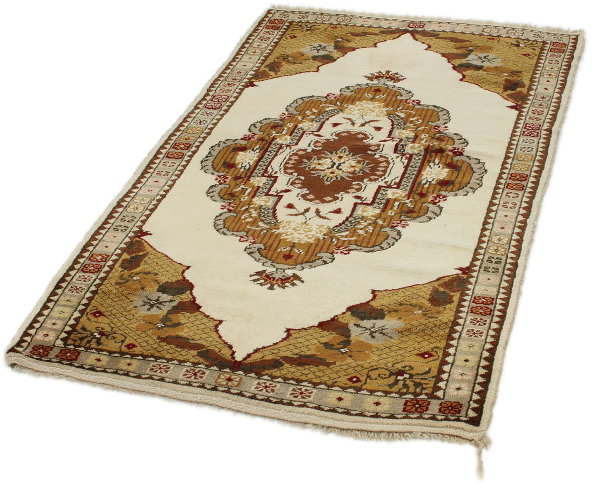 3x5 Brown and Beige Turkish Milas Rug