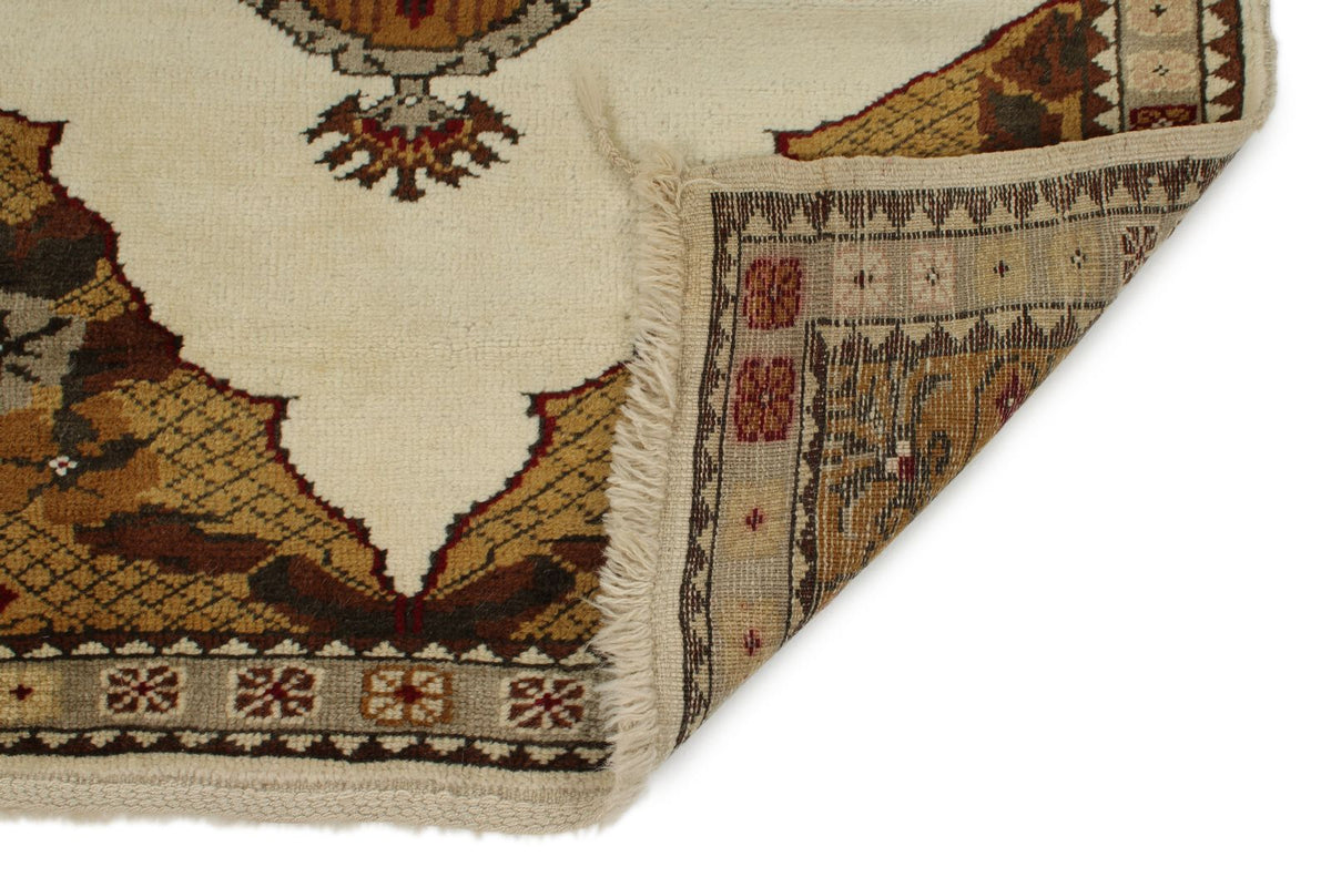 3x5 Brown and Beige Turkish Milas Rug