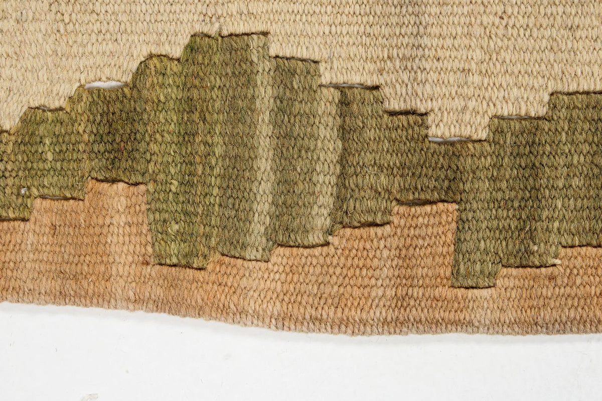 2x3 Orange and Green Turkish Tribal Rug