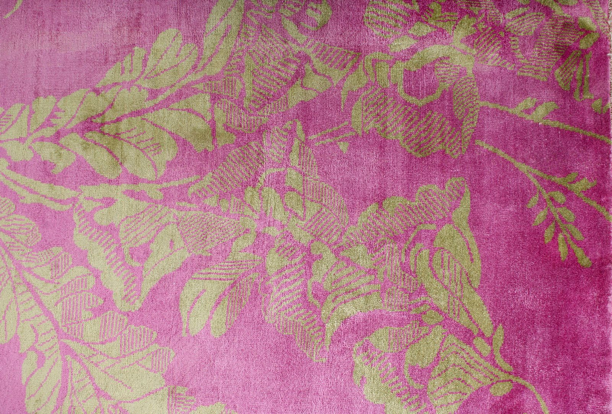 3x4 Pink and Green Modern Contemporary Rug