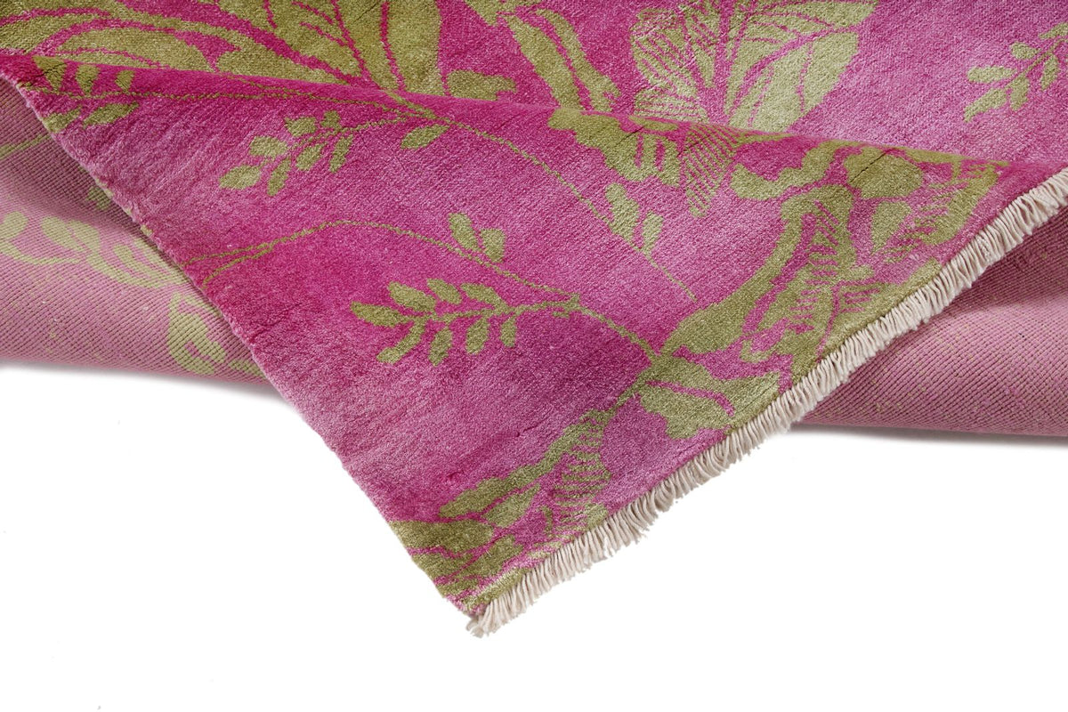 3x4 Pink and Green Modern Contemporary Rug