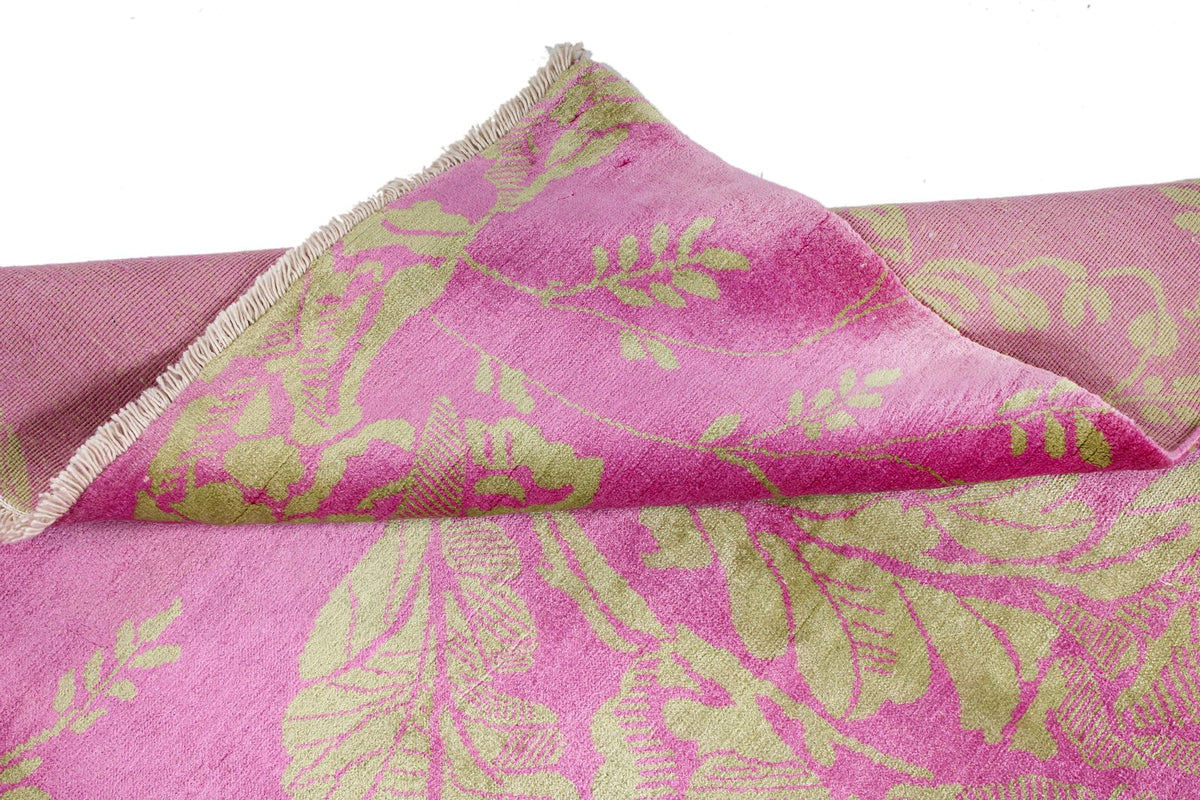 3x4 Pink and Green Modern Contemporary Rug